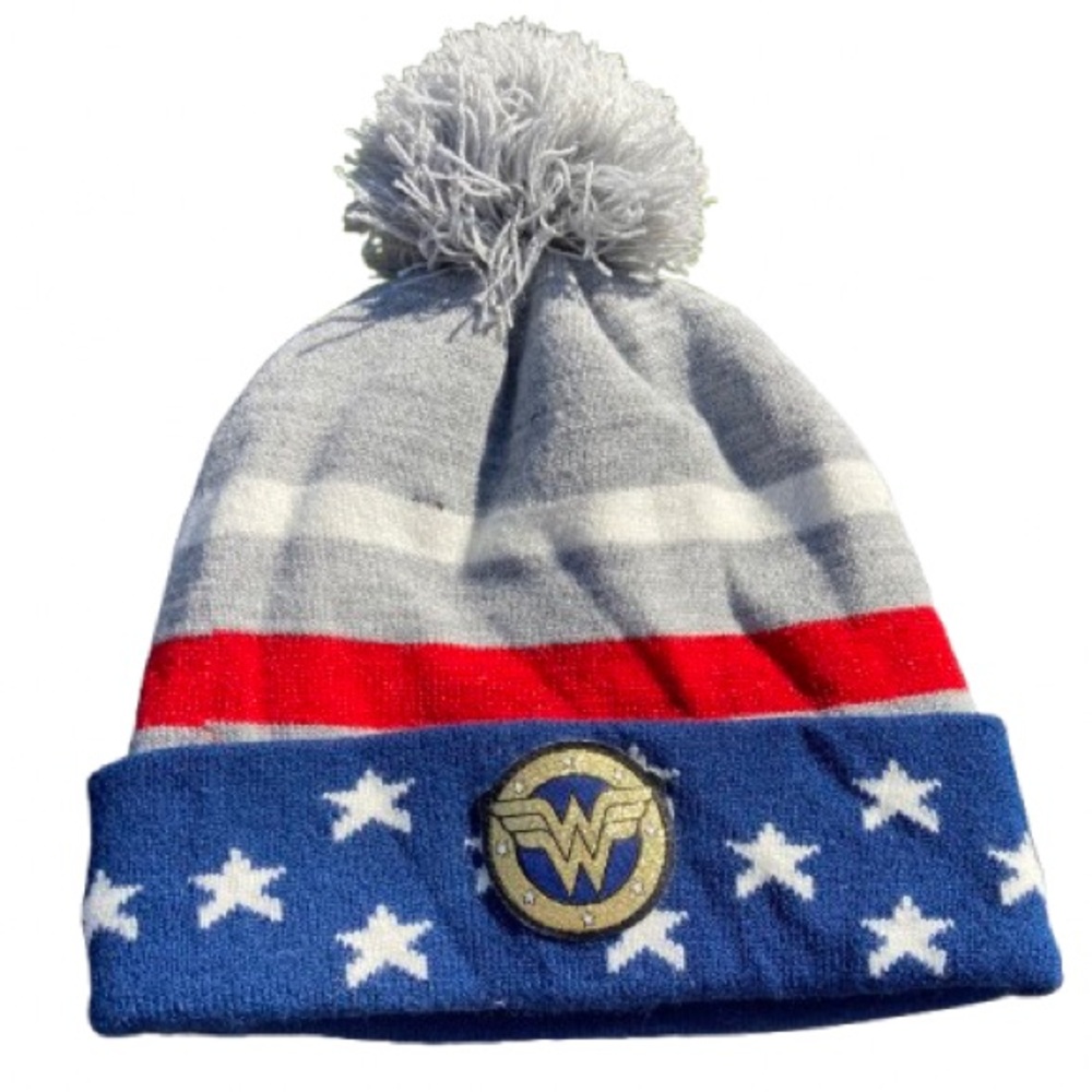 Wonder Woman DC Beanie W/ Pom